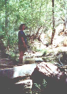Alison in the creek