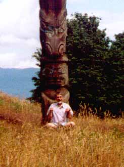 John with totem pole