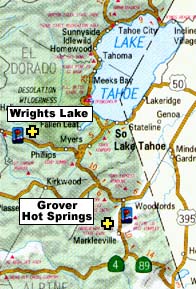 map of the Lake Tahoe region